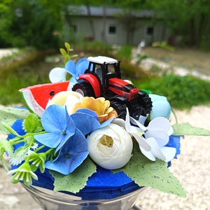 Ovis ballagási csokor  - játék & sport - kisautók, járművek - munkagépek - Meska.hu