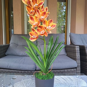 Különleges orchidea dekoráció kerámiakaspóban  - otthon & életmód - dekoráció - asztal és polc dekoráció - asztaldísz - Meska.hu