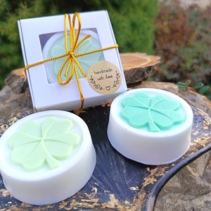 Kézműves 4 levelű lóherés szappan � apró szerencse ajándék karácsonyra  - szépségápolás - szappan & fürdés - kézműves szappan - Meska.hu