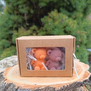 Szappan maci szett  kézműves ajándék díszdobozban - szépségápolás - szappan & fürdés - kézműves szappan - Meska.hu