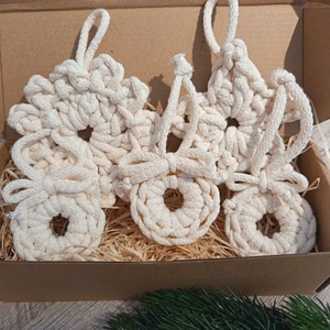 Horgolt karácsonyfadísz készlet  - Meska.hu