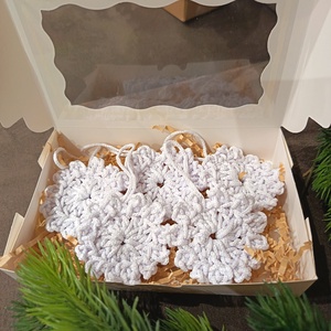 5 db-os horgolt karácsonyfadísz készlet  - Meska.hu