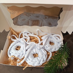 Horgolt karácsonyfadísz készlet - 3 db-os  - Meska.hu