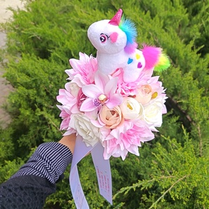  Unikornisos ovis ballagási csokor - otthon & életmód - virágdekoráció - virágok - virágcsokor - Meska.hu