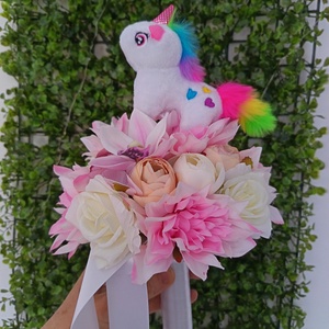  Unikornisos ovis ballagási csokor - otthon & életmód - virágdekoráció - virágok - virágcsokor - Meska.hu