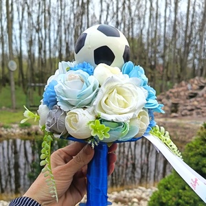 Ovis ballagási csokor focival  - Meska.hu