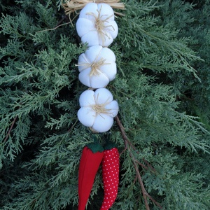 Makói fokhagyma és kalocsai paprika - függődísz -  - Meska.hu