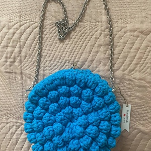 Kék bogyós táska - táska & tok - kézitáska & válltáska - alkalmi táska - Meska.hu