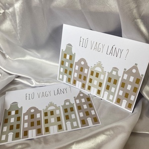 Fiú vagy lány? - Házikós kaparós sorsjegy - otthon & életmód - papír, írószer - ajándékozás kellékei - ajándék sorsjegy - Meska.hu