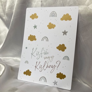 Fiú vagy lány? - Felhős kaparós sorsjegy - Meska.hu