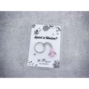 Leszel a tanúm rózsaszín angyal medálos kulcstartó, Esküvő, Meghívó & Kártya, Tanú felkérő, , MESKA