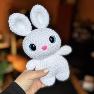 Fehér pufi nyuszi ?, Játék & Sport, Plüssállat & Játékfigura, Nyuszi, Horgolás, MESKA