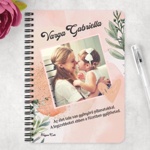Saját fotós személyre szabható - Kedves szivecskés mintás A6-os füzet - otthon & életmód - papír, írószer - jegyzetfüzet & napló - Meska.hu