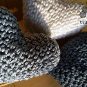Horgolt 3D amigurumi szív pálcán - kék -  - Meska.hu