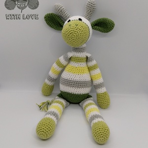 Zöld csíkos horgolt zsiráf -  - Meska.hu