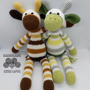 Zöld csíkos horgolt zsiráf -  - Meska.hu