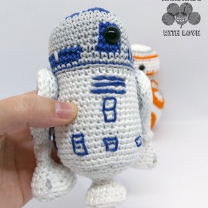 Horgolt R2D2 - játék & sport - plüssállat & játékfigura - más figura - Meska.hu