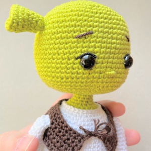 Horgolt Shrek - játék & sport - plüssállat & játékfigura - szörnyike - Meska.hu