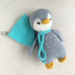 Horgolt pingvin sállal és sapkával - játék & sport - plüssállat & játékfigura - más figura - Meska.hu
