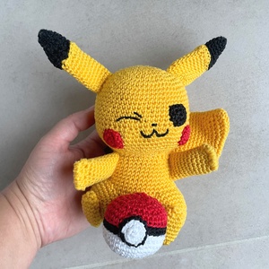 Horgolt Pikachu - játék & sport - plüssállat & játékfigura - más figura - Meska.hu