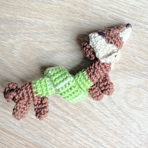 Horgolt csomózható kutyus - játék & sport - plüssállat & játékfigura - kutya - Meska.hu