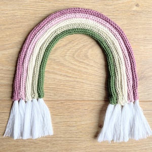 Zöld-rózsaszín szivárvány dísz - Meska.hu