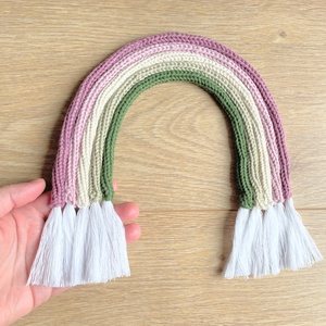 Zöld-rózsaszín szivárvány dísz - baba - mama - babaszoba dekoráció - babaszoba kép - Meska.hu