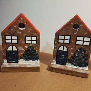 Karácsonyi házikó  - karácsony - karácsonyi lakásdekoráció - karácsonyfadíszek - Meska.hu