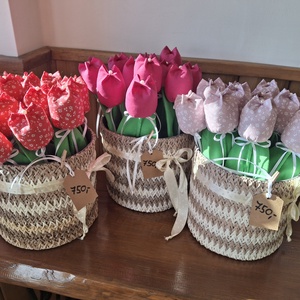 Textilvirág - otthon & életmód - virágdekoráció - virágdíszek - asztali virágdísz - Meska.hu