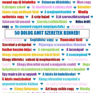 50 dolog amit szeretek benned - Meska.hu