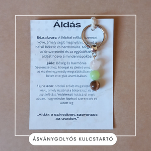 Áldás  Kulcstartó különleges ásványokkal, Táska & Tok, Kulcstartó & Táskadísz, Kulcstartó, Ékszerkészítés, Gyöngyfűzés, gyöngyhímzés, MESKA