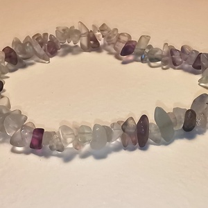 Fluorit ásvány karkötő  - ékszer - karkötő - gyöngyös karkötő - Meska.hu