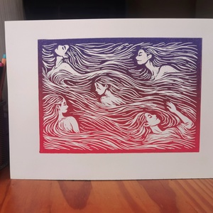 Handmade linocut print - művészet - grafika & illusztráció - művészi nyomat - Meska.hu