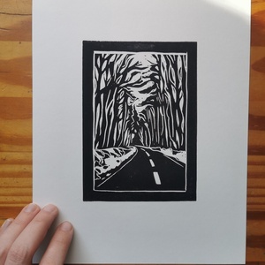 Handmade linocut print - Meska.hu