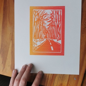 Handmade linocut print - művészet - grafika & illusztráció - művészi nyomat - Meska.hu