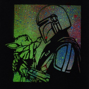 Star Wars akril spray kép - művészet - festmény - akril - Meska.hu