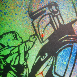 Star Wars akril spray kép - művészet - festmény - akril - Meska.hu