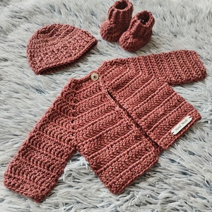 Horgolt szett - Rozsda, Ruha & Divat, Gyerekruha, Pulóver, Horgolás, Varrás, MESKA