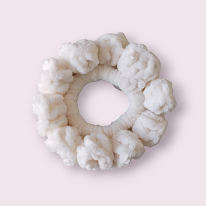 Bársony scrunchie - Krém , Ruha & Divat, Hajdísz & Hajcsat, Hajgumi, Horgolás, MESKA