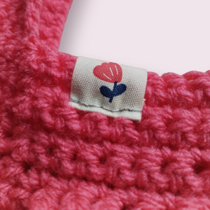 Horgolt bevásárlótáska 'Hot pink' - táska & tok - bevásárlás & shopper táska - shopper, textiltáska, szatyor - Meska.hu