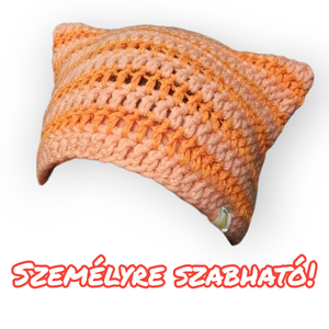 Cicafüles horgolt sapka - Személyre szabható - Meska.hu