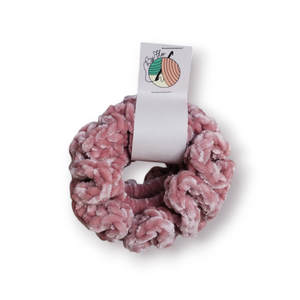 Horgolt scrunchie hajgumi szett - Rózsaszín, Ruha & Divat, Hajdísz & Hajcsat, Hajgumi, Horgolás, MESKA