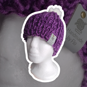Kötött Téli Sapka - Bojtos Lila - Meska.hu