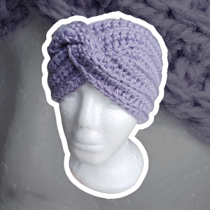 Gitta rendelése - Lila és szürke fülmelegítők - ruha & divat - sál, sapka, kendő - fejpánt - Meska.hu