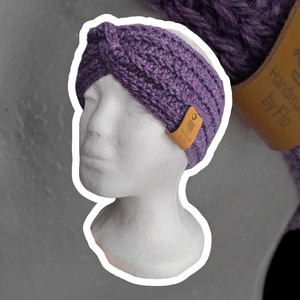 Horgolt Fülmelegítő - Lila - Meska.hu