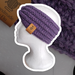 Horgolt Fülmelegítő - Lila - ruha & divat - sál, sapka, kendő - fejpánt - Meska.hu