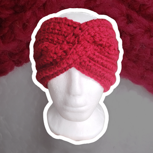Horgolt Fülmelegítő - Piros - ruha & divat - sál, sapka, kendő - fejpánt - Meska.hu