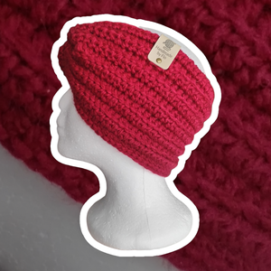Horgolt Fülmelegítő - Piros - ruha & divat - sál, sapka, kendő - fejpánt - Meska.hu