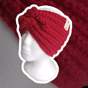 Horgolt Fülmelegítő - Piros - Meska.hu