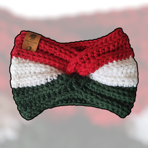 Horgolt Fülmelegítő - Magyar zászló - ruha & divat - sál, sapka, kendő - fejpánt - Meska.hu